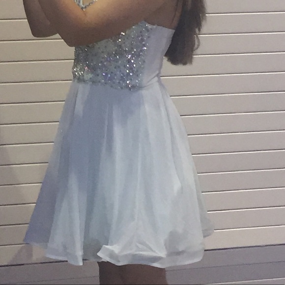 Light mint green homecoming dress